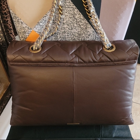 KURT GEIGER Macro Kensington Brown Leather Corssbody Bag - Picture 13 of 13